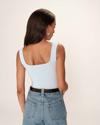 Debardeur a encolure carree bleu Rena