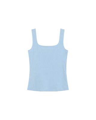 Debardeur a encolure carree bleu Rena