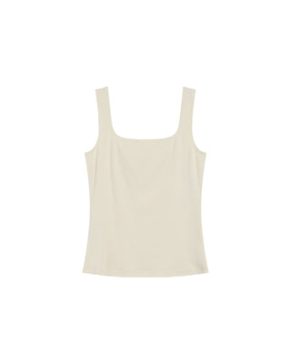 Debardeur a encolure carree ecru Rena