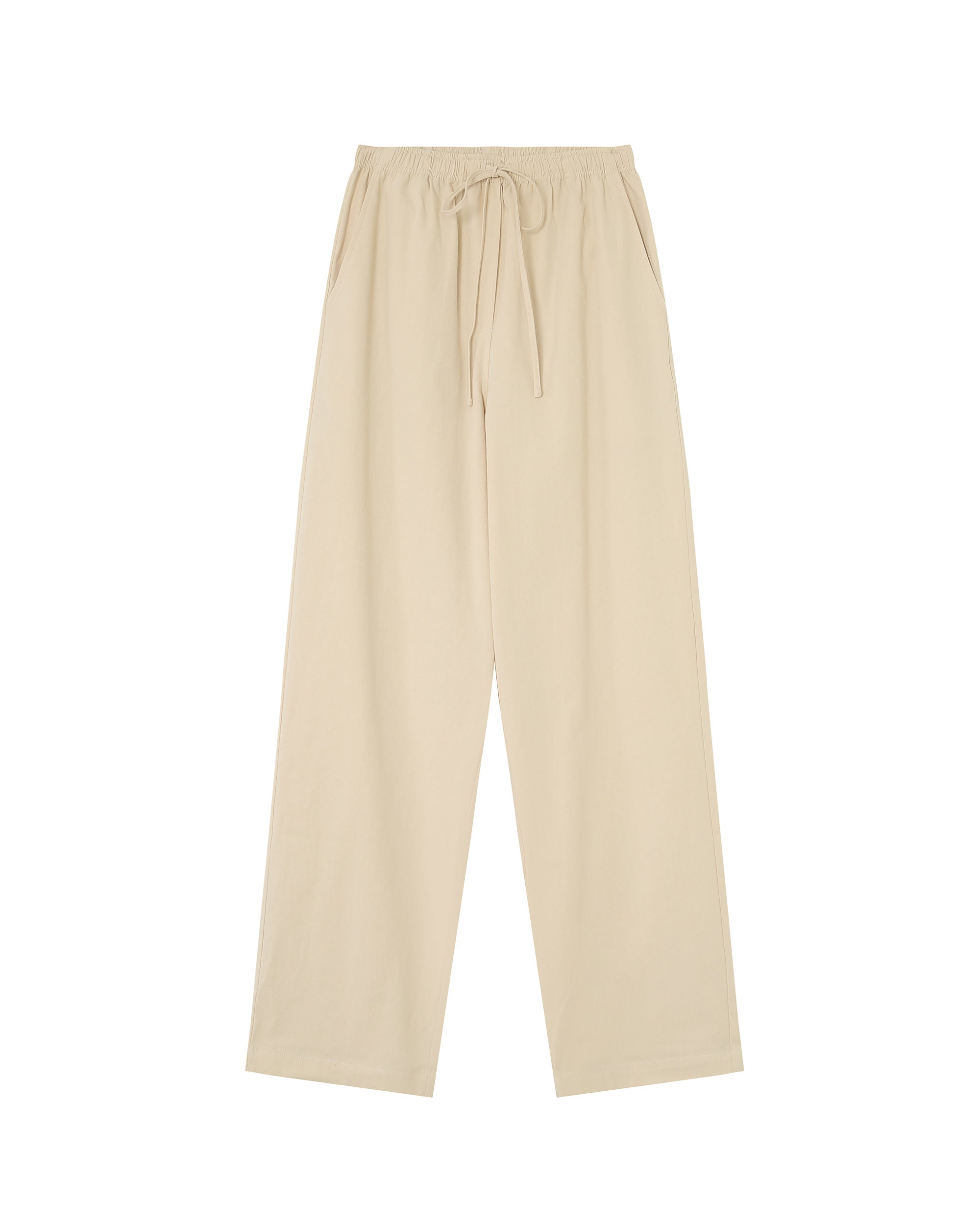 Straight cotton trousers beige Rhode_13125