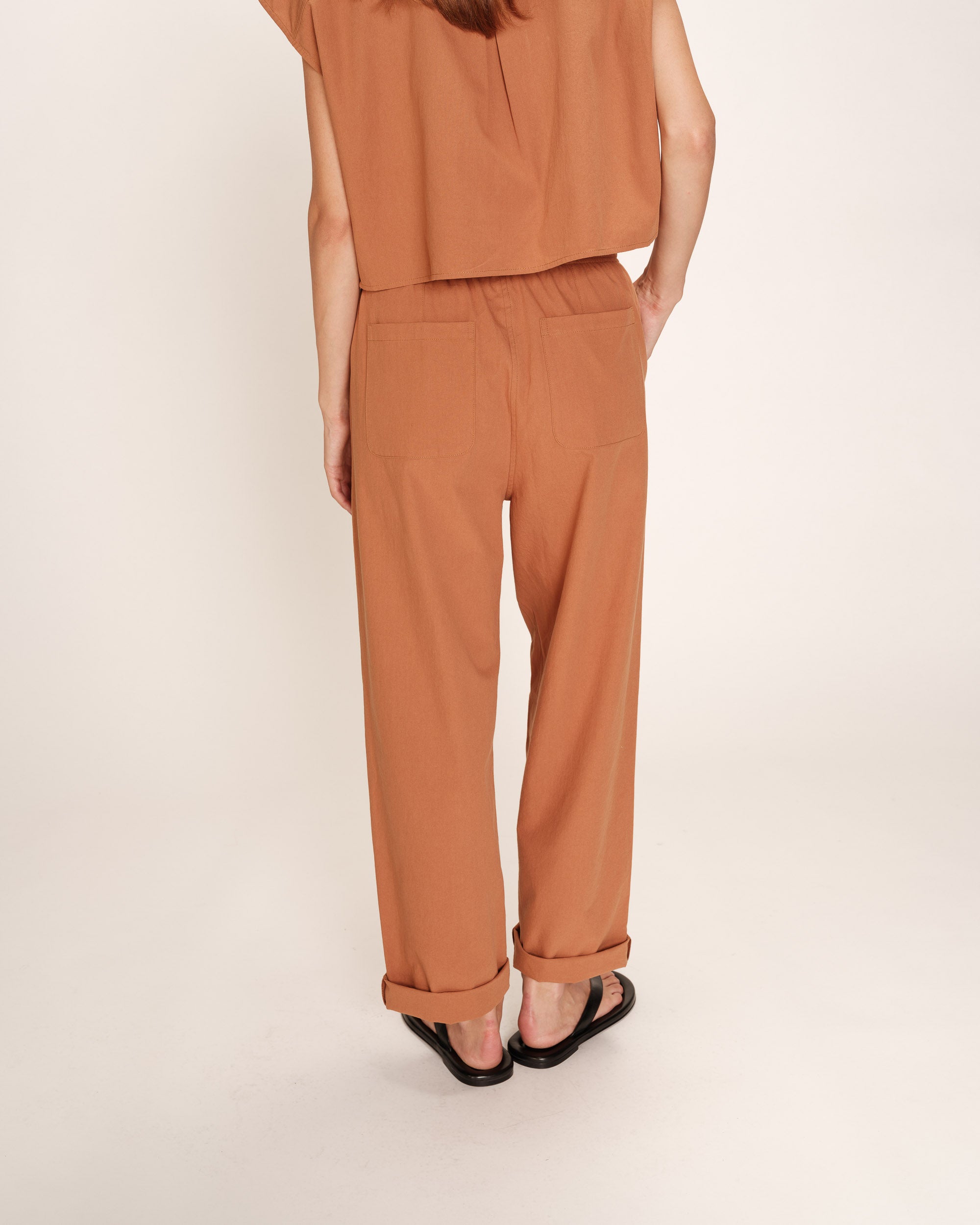 Straight cotton trousers terre Rhode_13125