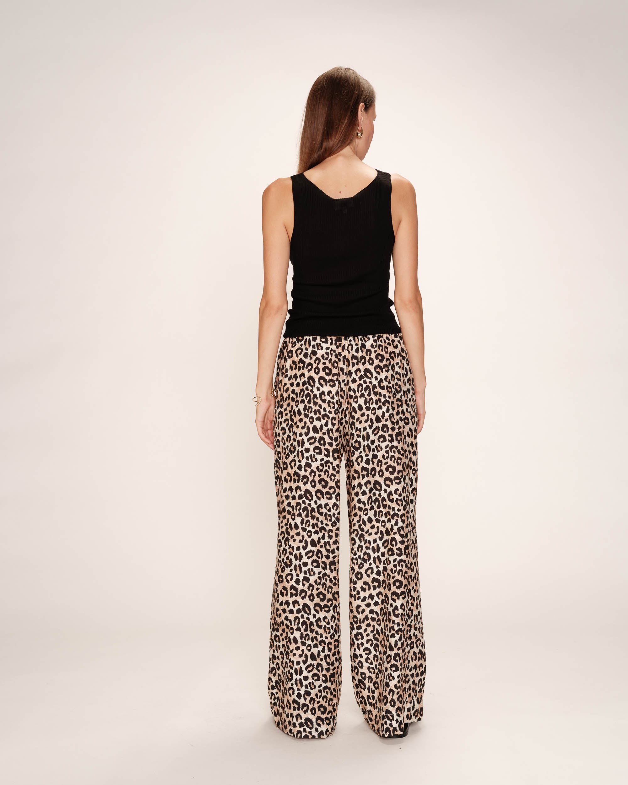 Pantalon imprimé leopard beige Rick