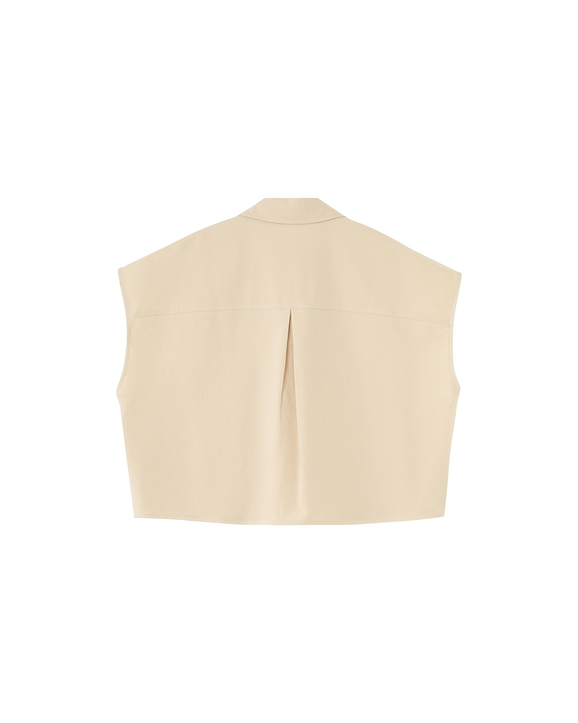 Short cotton shirt beige Rise_13228