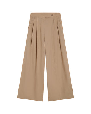 Pantalon droit en lin beige Robin
