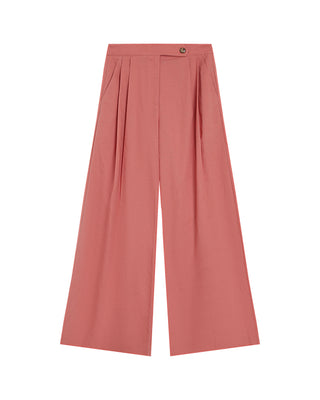 Pantalon droit en lin rose Robin