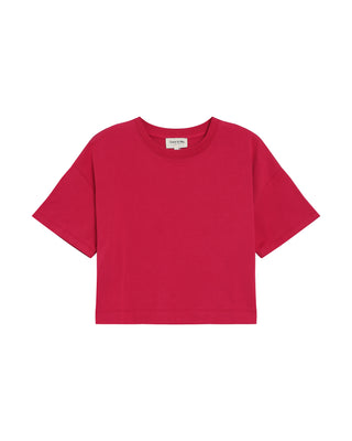 T-shirt court en coton cerise Rodin