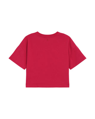 T-shirt court en coton cerise Rodin