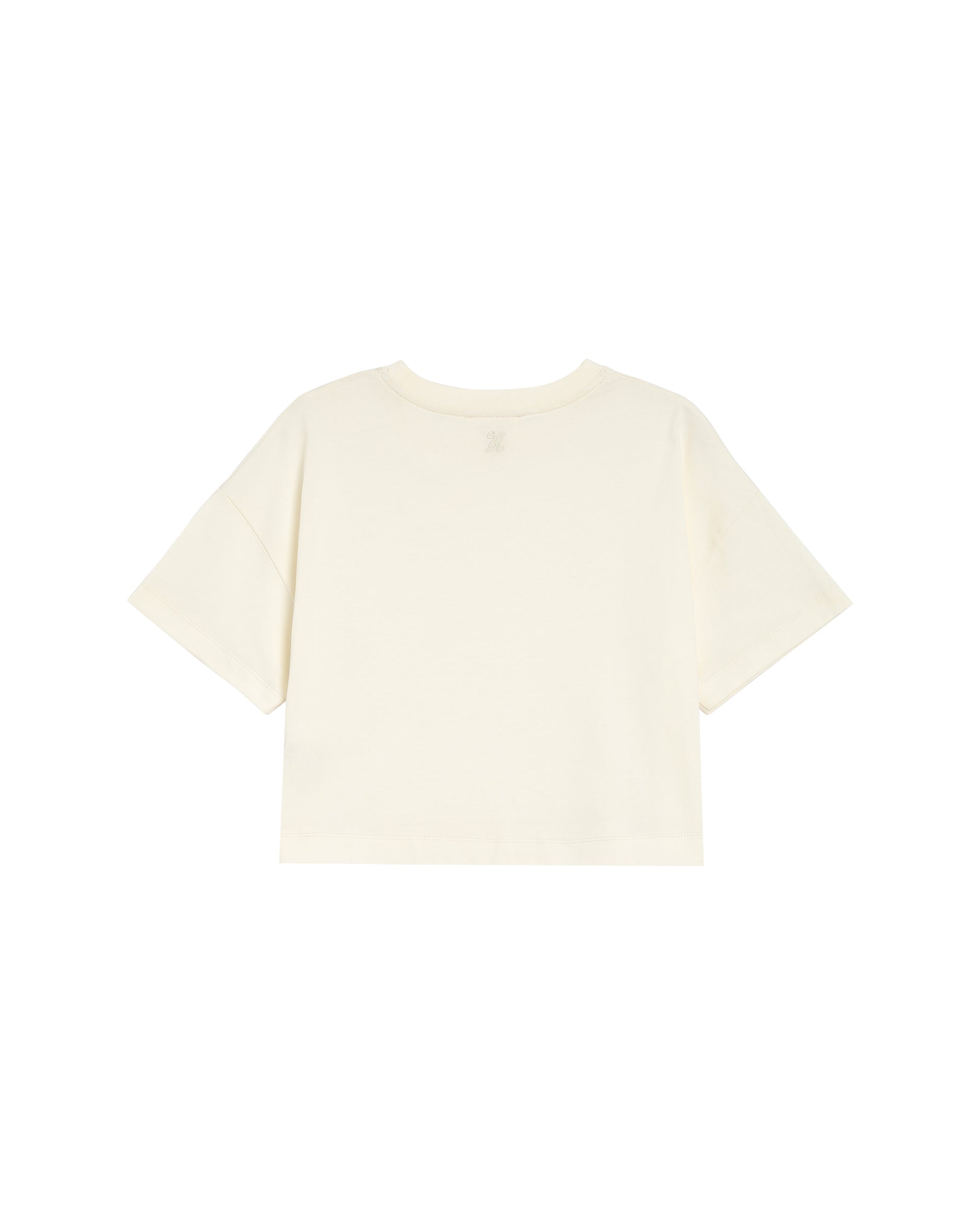 T-shirt court en coton ecru Rodin