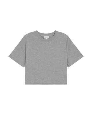 T-shirt court en coton gris Rodin