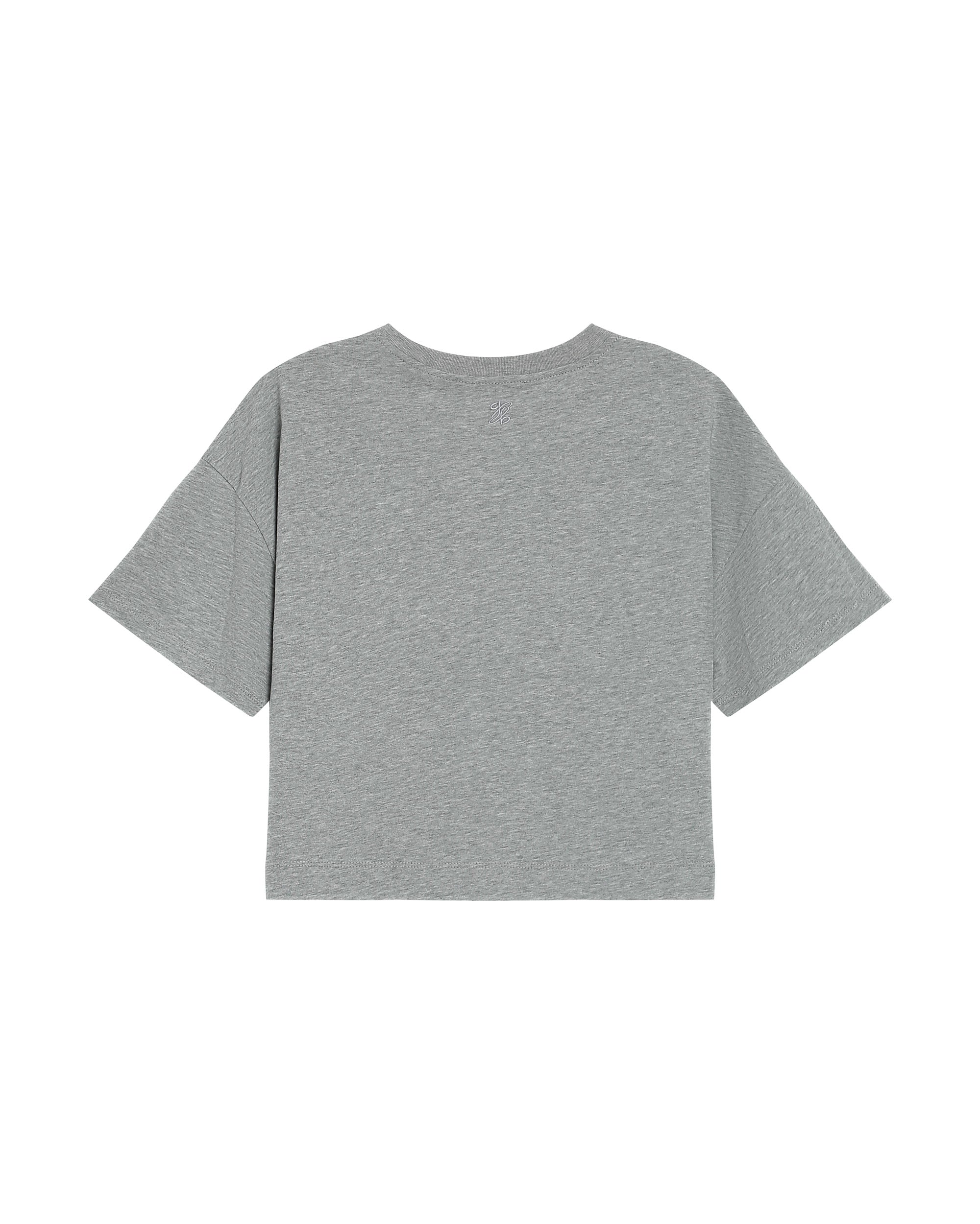T-shirt court en coton gris Rodin
