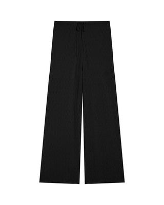 Pantalon en maille ajoure noir Romy