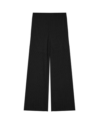 Pantalon en maille ajoure noir Romy