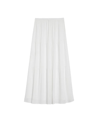 Jupe longue fluide ecru Ronsard