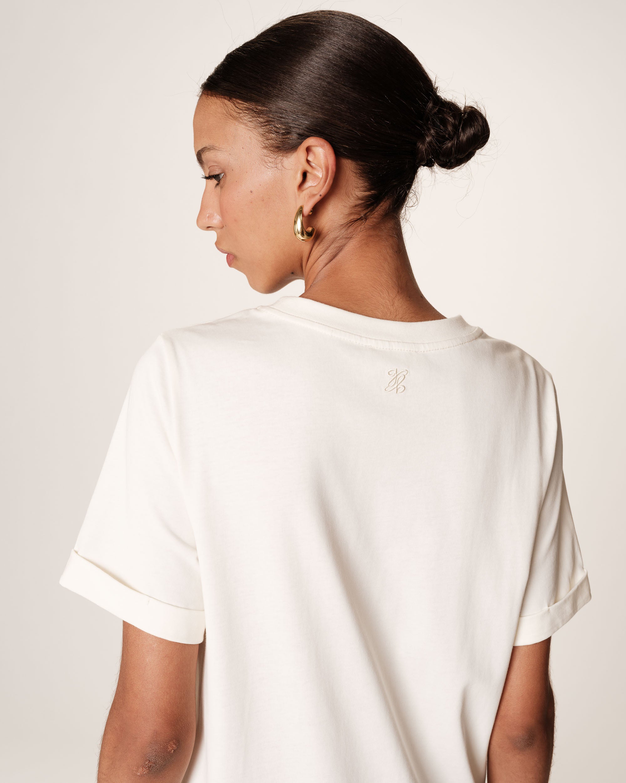 Robe t-shirt longue ecru Rosalie