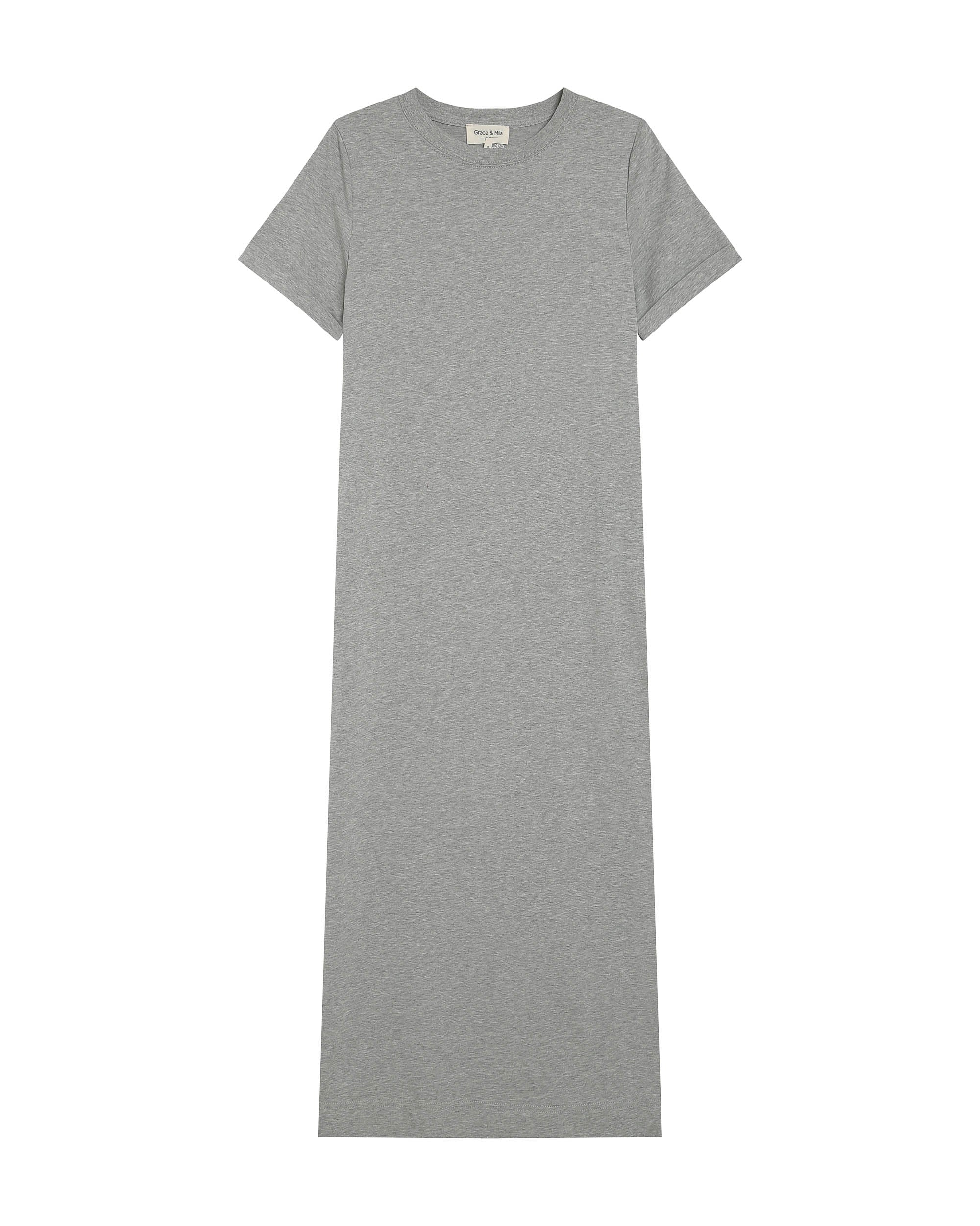 Robe t-shirt longue gris Rosalie