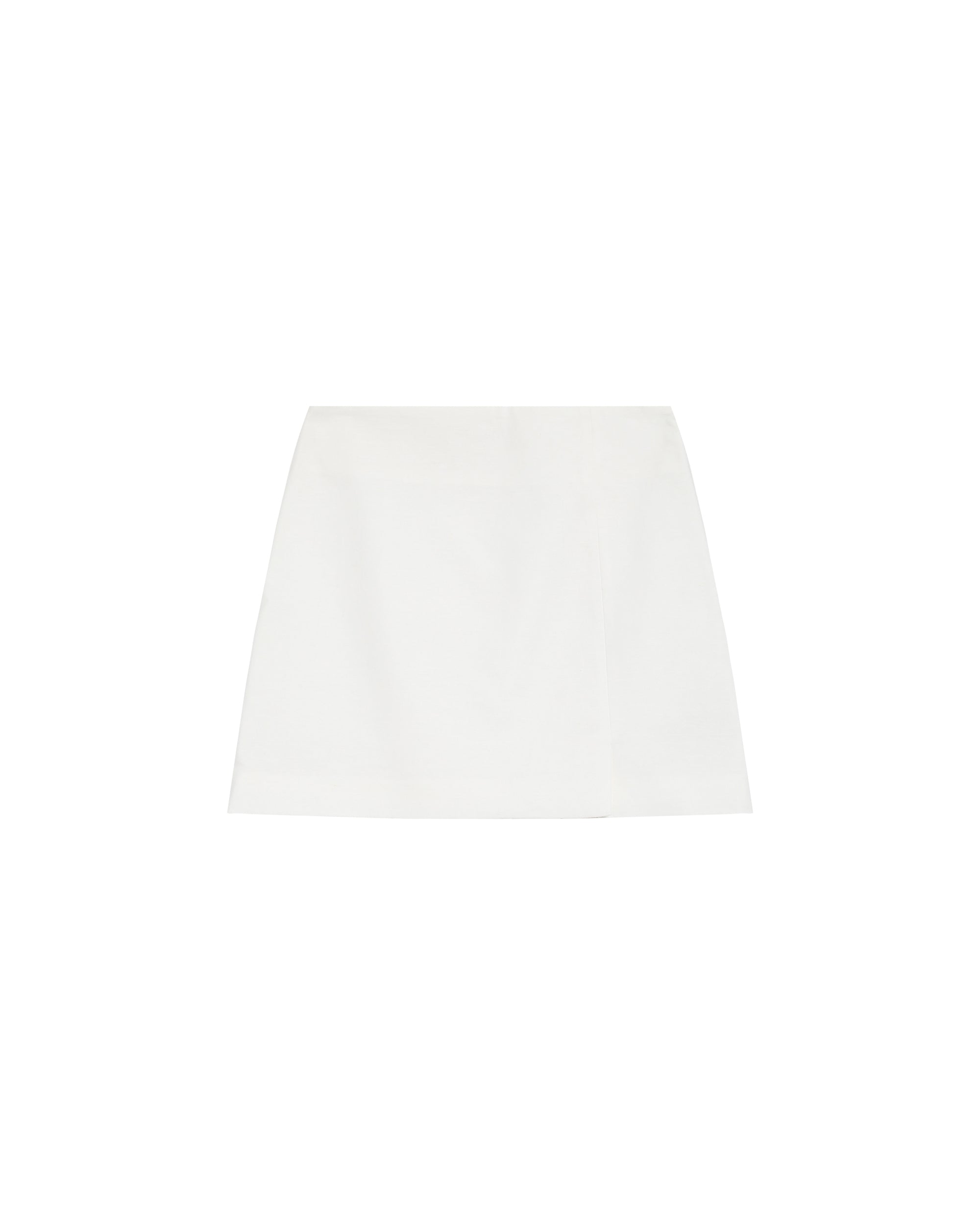Short linen & cotton skirt ecru Roso_13265