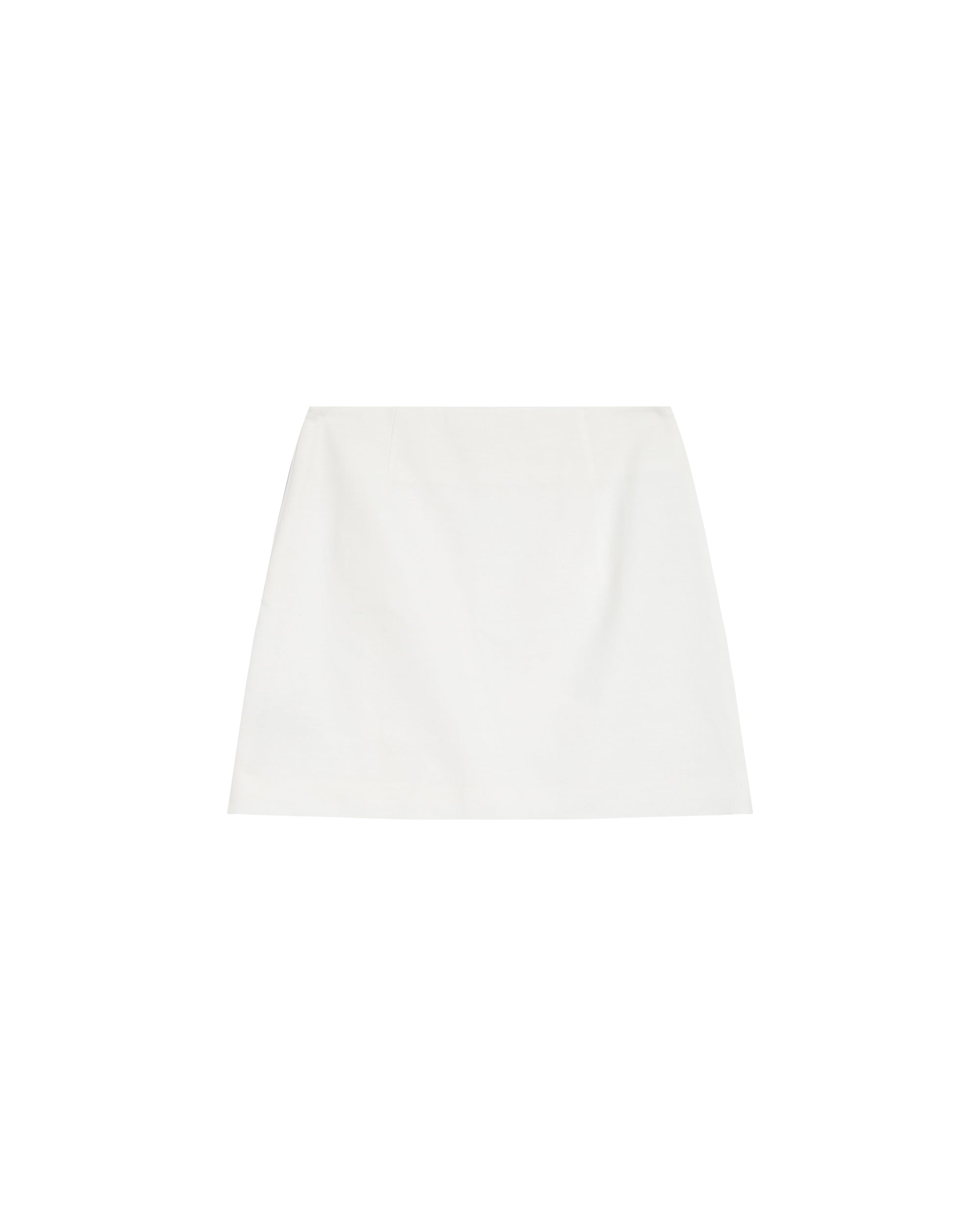 Short linen & cotton skirt ecru Roso_13265