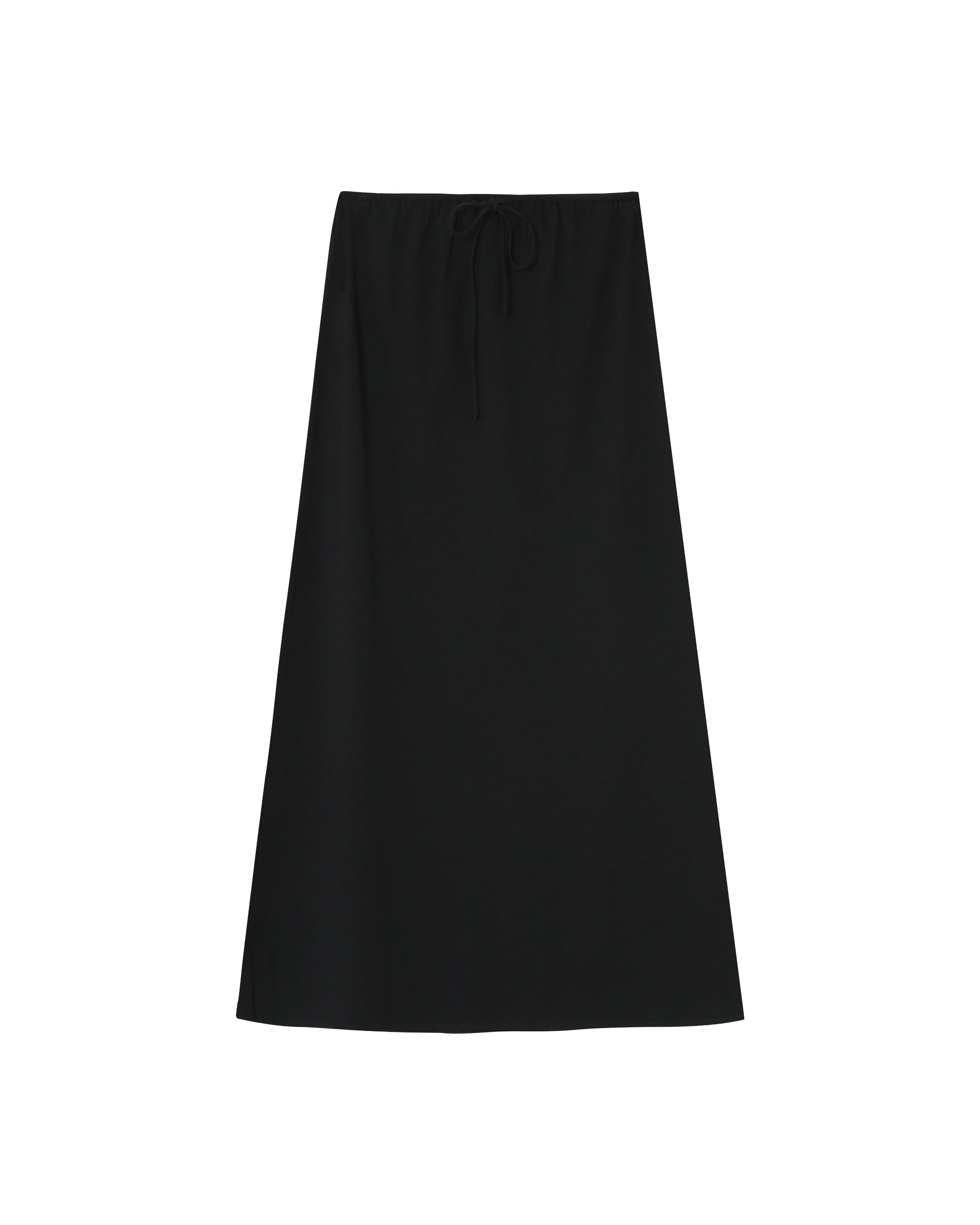 Long linen & cotton skirt black Rousse_13225