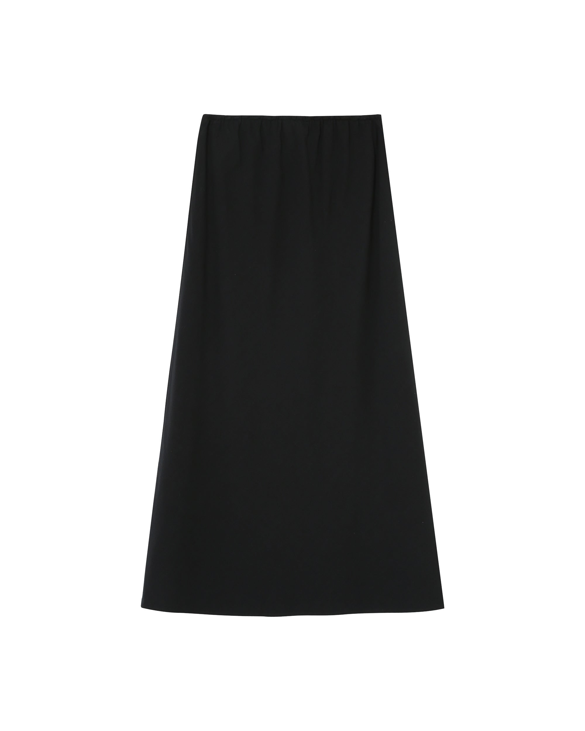 Long linen & cotton skirt black Rousse_13225