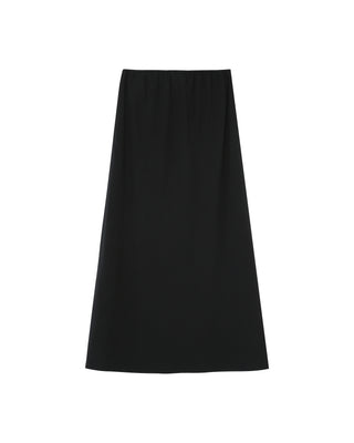 Long linen & cotton skirt black Rousse_13225
