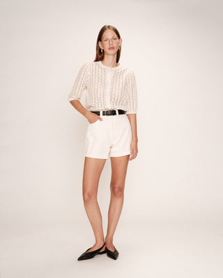 Eyelet embroidered blouse ecru Royale