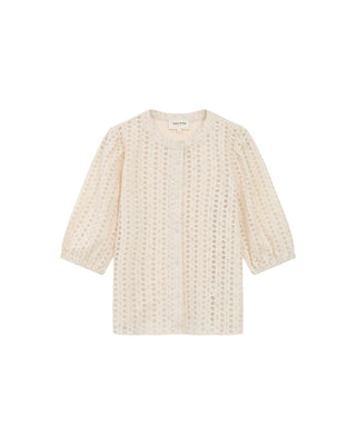 Eyelet embroidered blouse ecru Royale