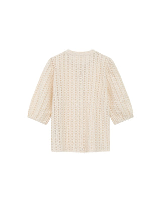 Eyelet embroidered blouse ecru Royale