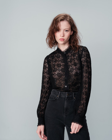 Blouse en dentelle noire hotsell