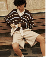 Suede bermuda shorts grege Vacanza