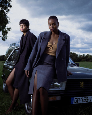 Wool coat blazer anthracite Thomas