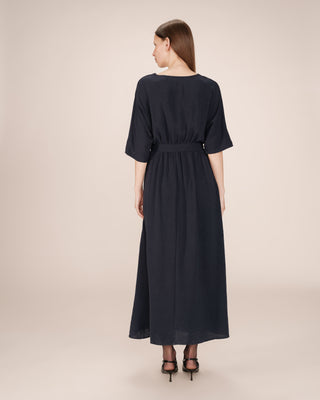 ROBE LONGUE MARINE MAUD