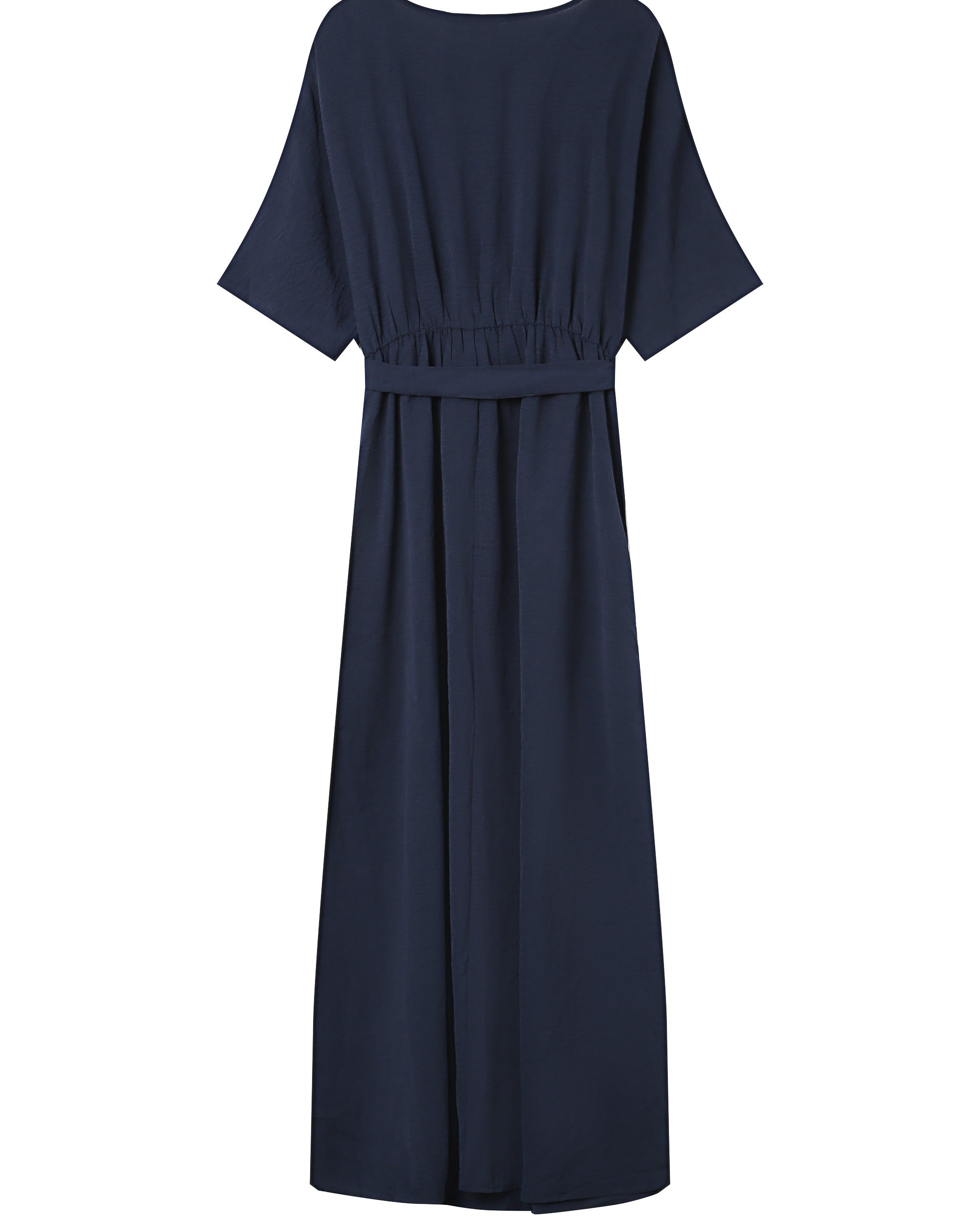 Robe longue portefeuille marine Maud
