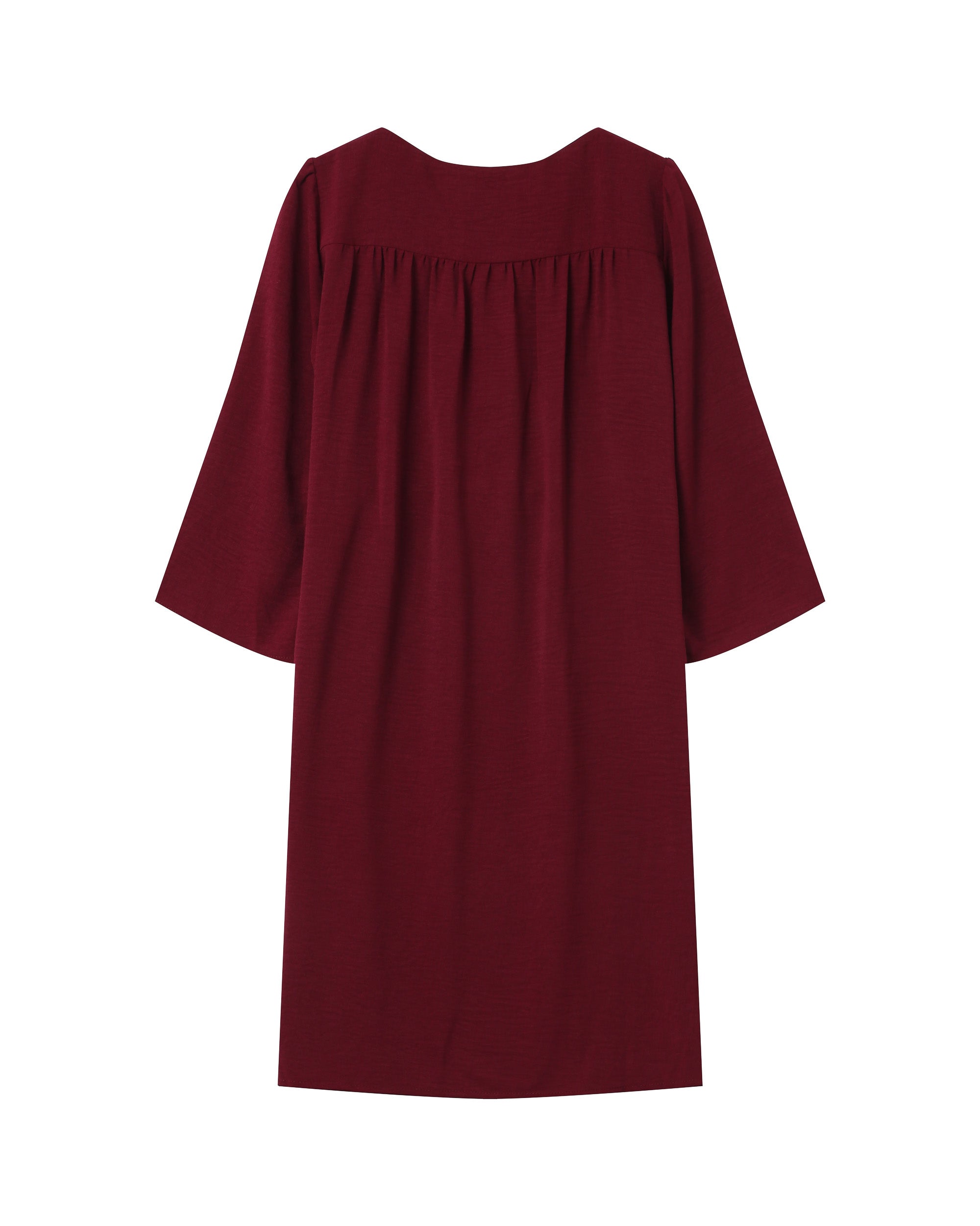 Short babydoll dress burgundy Susana