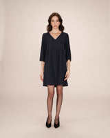 Short babydoll dress navy Susana