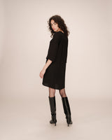 Short babydoll dress black Susana