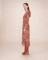 Robe longue bohÃ¨me terracotta Source