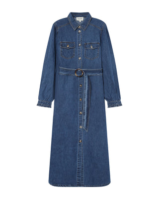 ROBE LONGUE MEDIUM BLUE SHANIE