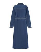 Robe longue chemise medium blue Shanie