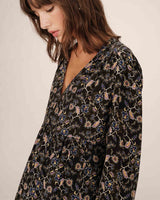 Short floral dress black Sirius