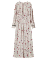 Robe longue a fleurs ecru Sensible