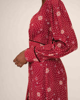 Robe longue a fleurs terracotta Sensible