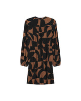 Short graphic dress chocolatee Selia
