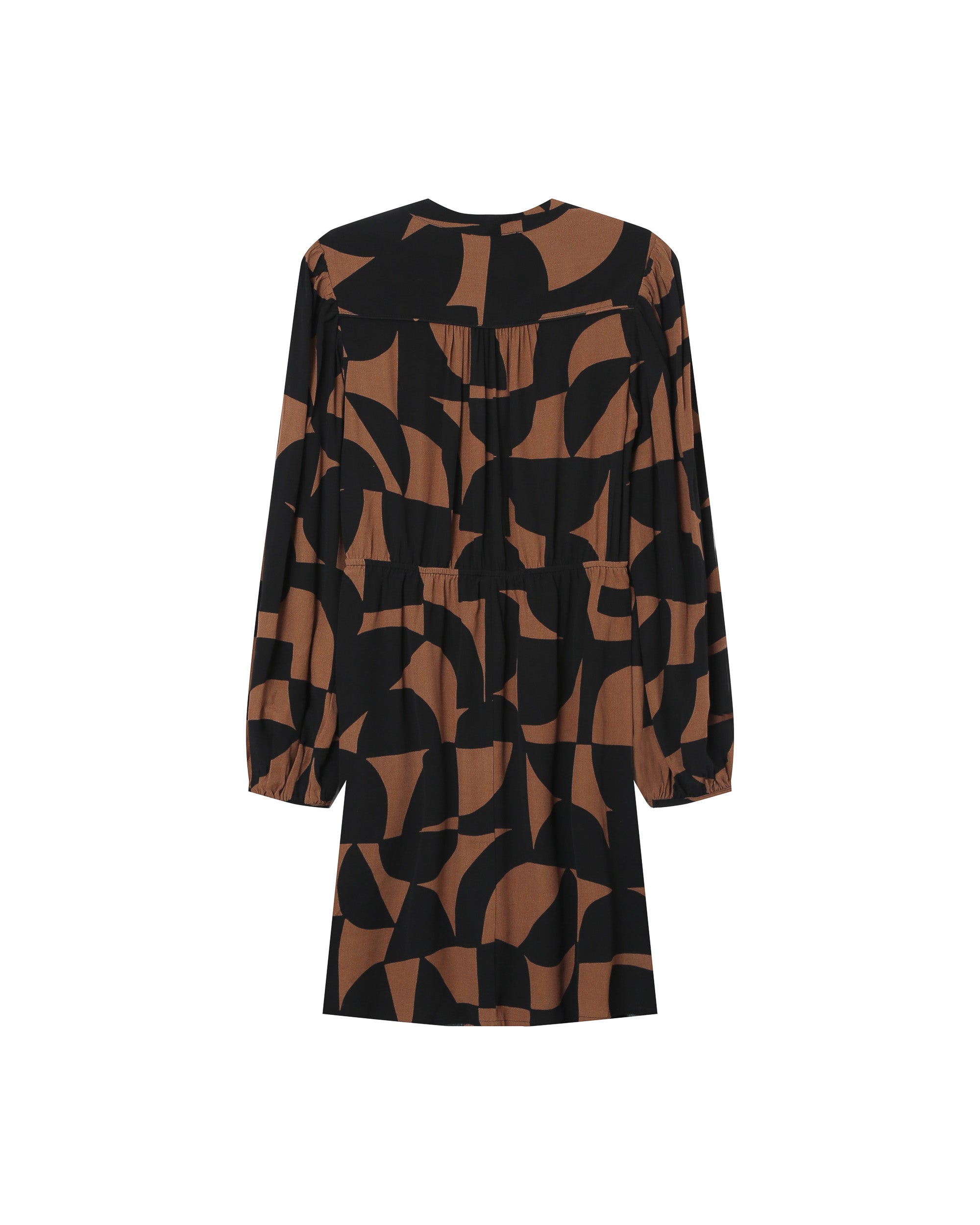 Short graphic dress chocolatee Selia