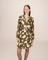 Short graphic dress olive Selia