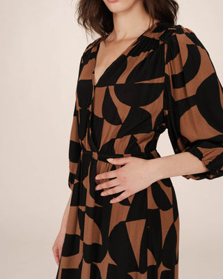 ROBE LONGUE CHOCOLAT SHELLY