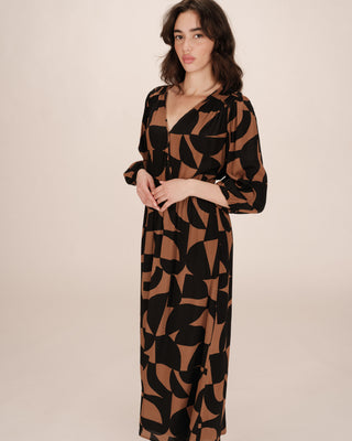 ROBE LONGUE CHOCOLAT SHELLY