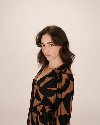 ROBE LONGUE CHOCOLAT SHELLY
