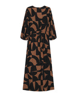 Robe courte graphique chocolat Shelly