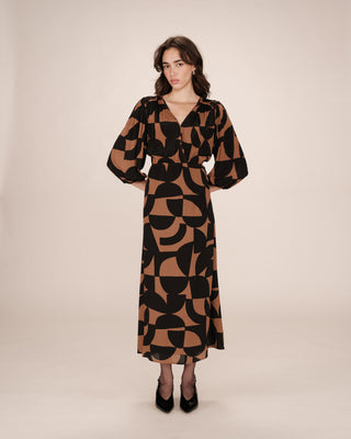 ROBE LONGUE CHOCOLAT SHELLY