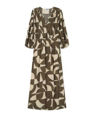 ROBE LONGUE OLIVE SHELLY